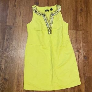 Green sleeveless dress with embellished lined top